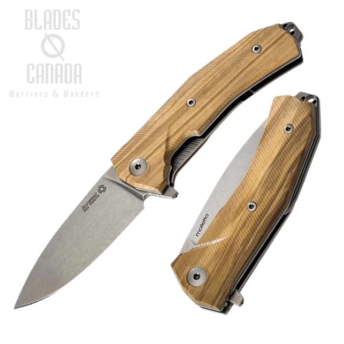 Lion Steel KUR UL Flipper Folding Knife, Sleipner Steel, Olive Wood